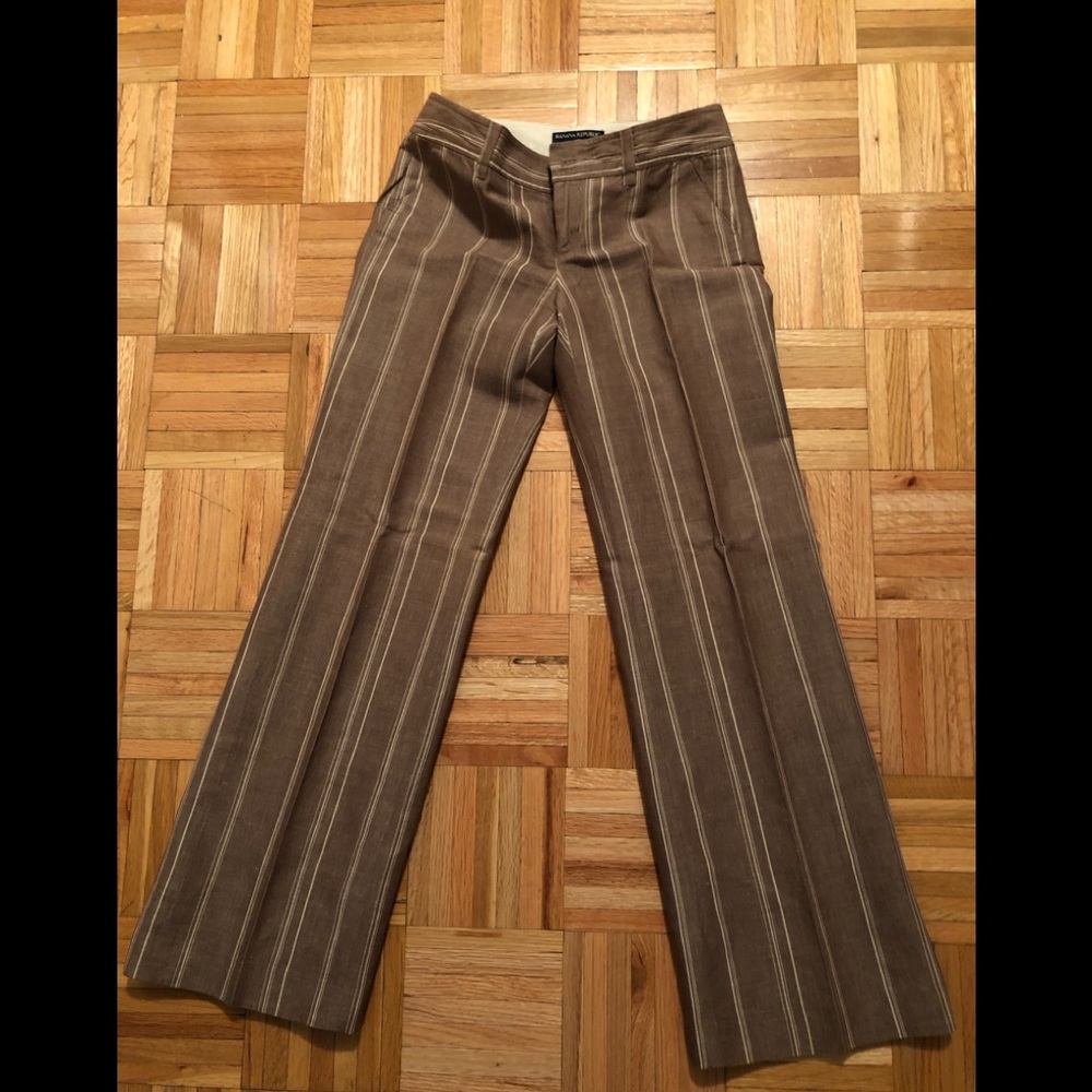 Banana republic brown and cream dress pants